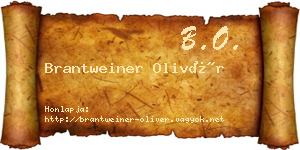 Brantweiner Olivér névjegykártya